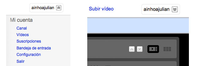dentro del canal youtube