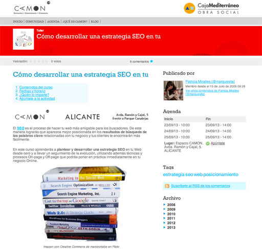 formación SEO Camon