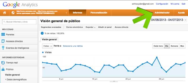 clic en administrador