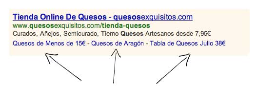 extensiones del sitio