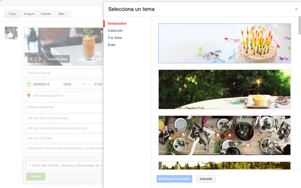 temas de google events temas de google events